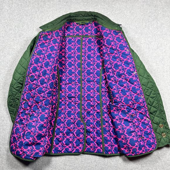 C Wonder Forest Green Quilted Jacket Size Small - Picture 8 of 8